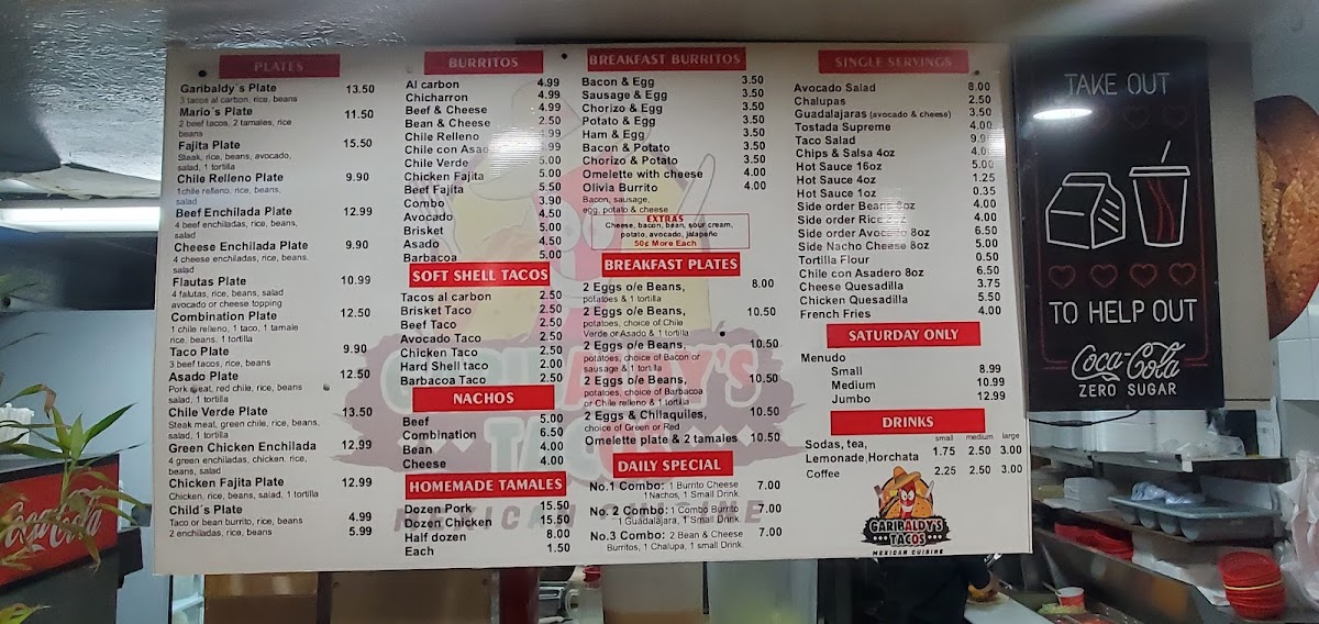 Garibaldy's Tacos Menu - Image 2