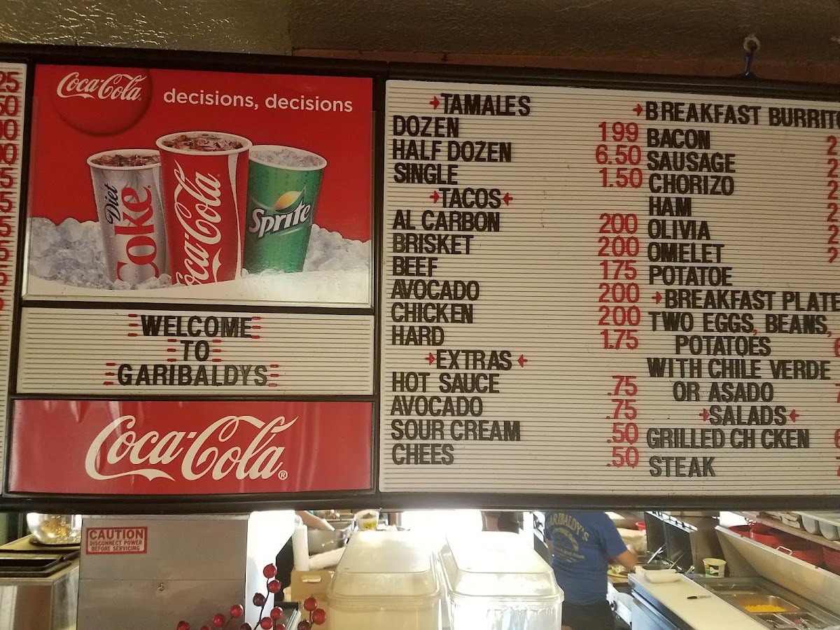 Garibaldy's Tacos Menu - Image 6